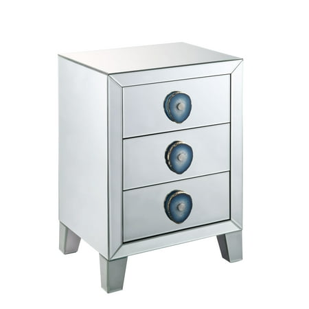 3 drawer mirrored nightstand wood acme filip 3drawer mirrored nightstand with faux agate walmartcom 3 drawer mirrored nightstand wood acme filip 3drawer mirrored nightstand with faux agate walmartcom